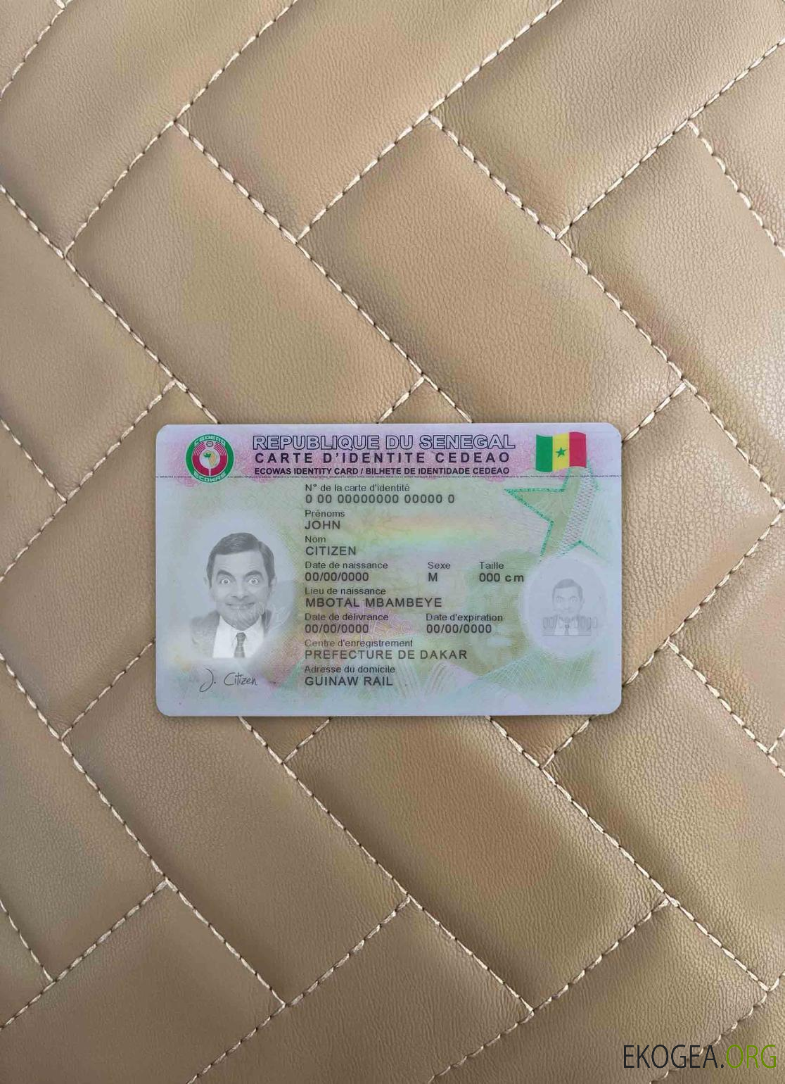 Sénégal ID photolook DEVANT